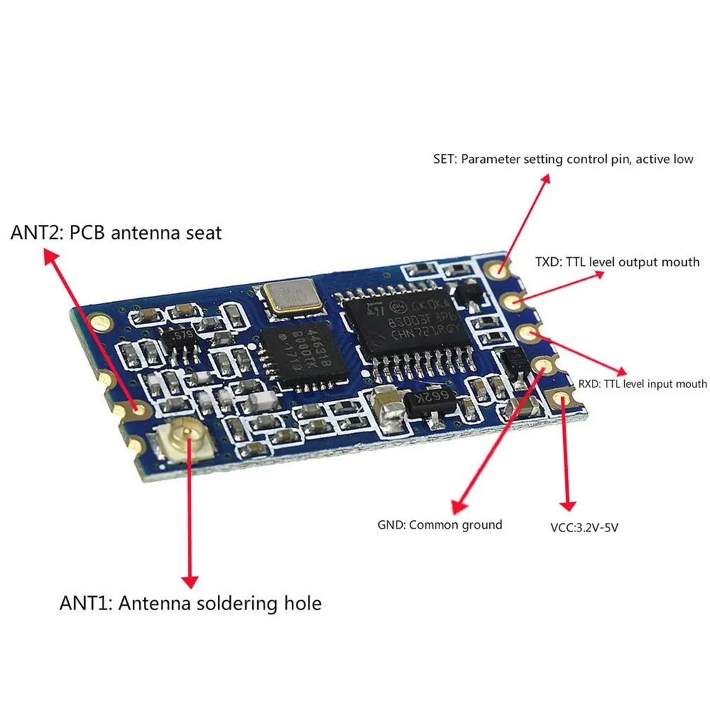 433Mhz SI4463 HC-12 Wireless Serial Port Module 1000M Replace Bluetooth