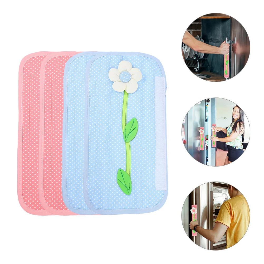 

4Pcs Refrigerator Handle Covers Decorative Kitchen Appliance Protector for Fridge Oven Dishwasher Door Handles Stain Resistant