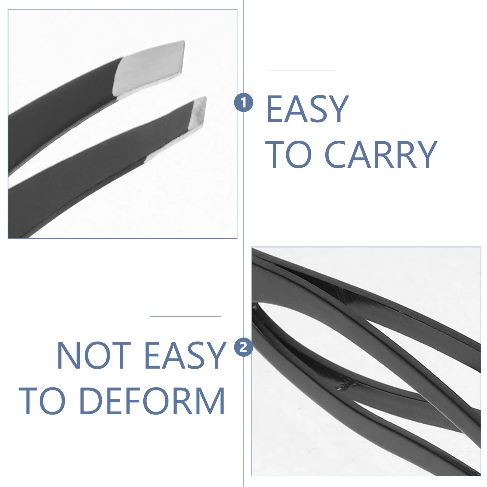 Stainless Steel Eyebrow Tweezers Slant Tip Eyebrow Removal Tool Precision Tweezing Tool for Men Women Eye Brow Plucker