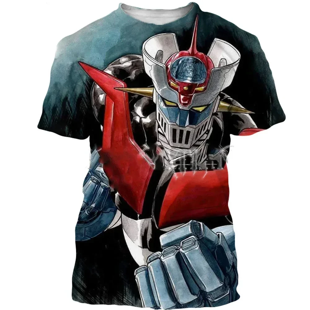 T-shirt imprimé 3D pour hommes, haut décontracté d'été, cloche cool Mazinger Z, nouvelle mode