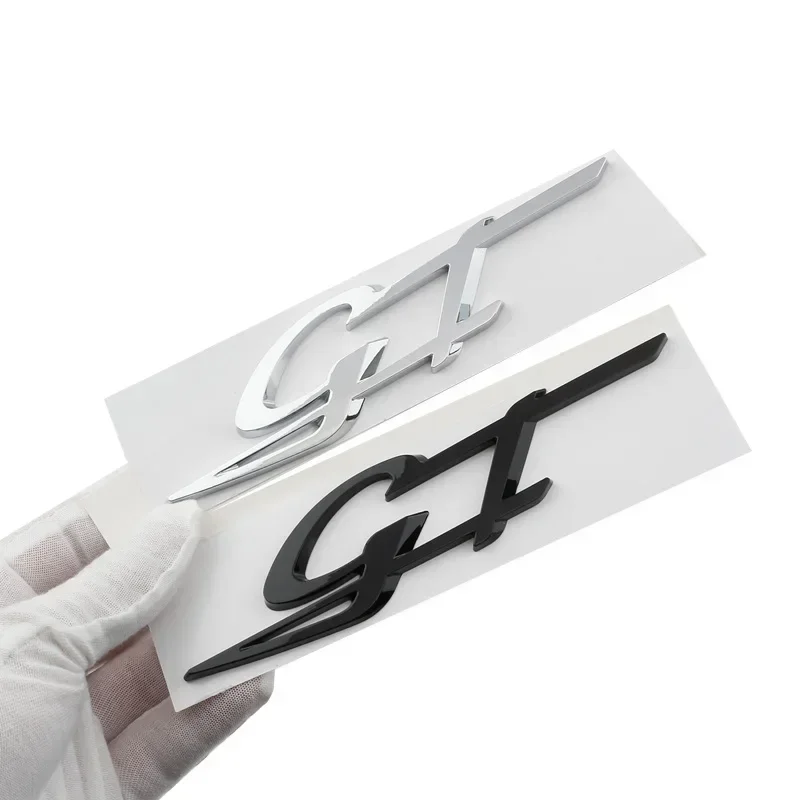 Car 3D Metal GT Logo Decals Emblem Badg Sticker For Maserati Levante Quattroporte Ghibli Modena GT MC20 2023 Styling Accessories