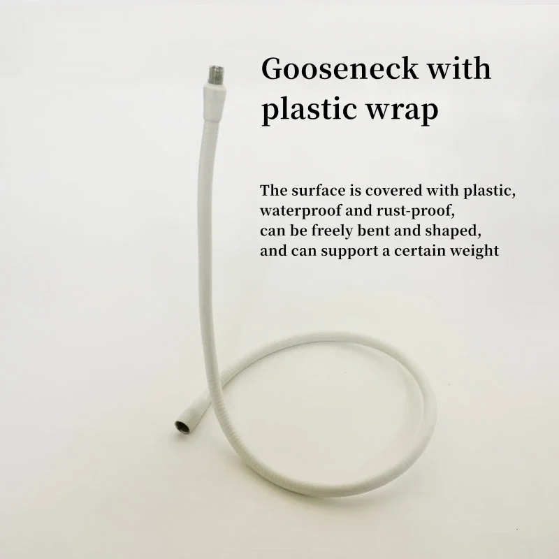 1pcs Dia 9mm/16mm M10 Male/Female Thread Soft Light Flexible Conduit DIY Metal Silicon Gooseneck Hose Serpentine Tube Clamp Lamp view 5