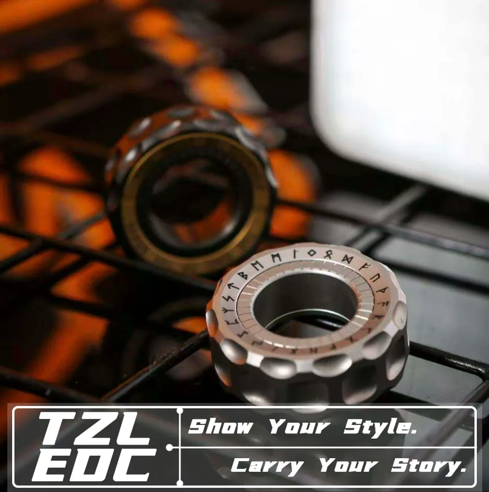EDC Ring Stainless Steel Mechanical Ring with Magnetic Metal Finger Ring - Decompression Toy