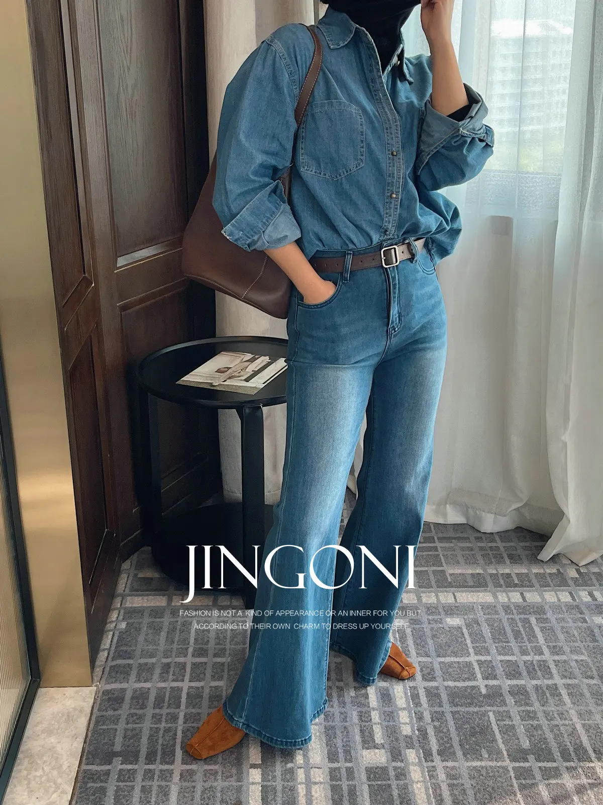 Denim Shirts Blouses Topw Y2K Women Clothing 2024 Woman Autumn Trend Long Sleeve Korean Fashion Style Vintage Elegant New