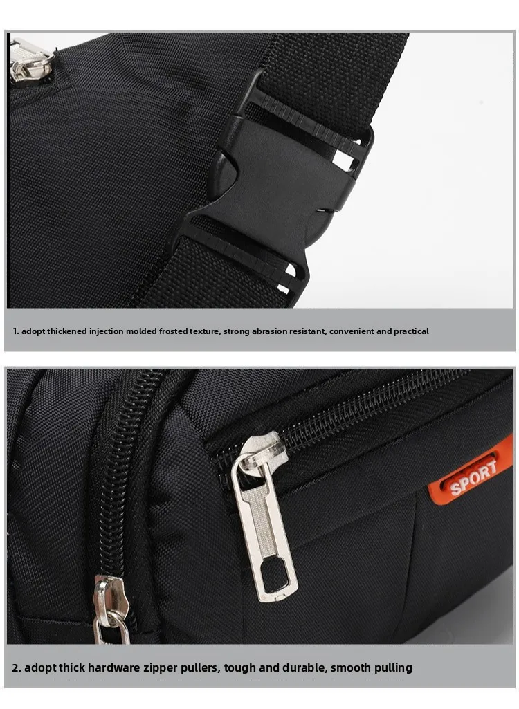 New Waterproof Waist Bag, Men's Cash Register Coin Purse, Hiking Sports Bag, Running and Cycling Mobile Phone Crossbody Bag