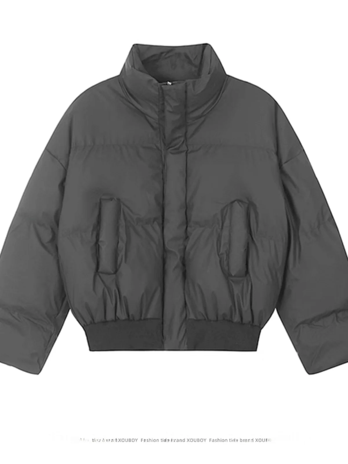 Chaqueta de algodón negra estilo americano para hombre, abrigo de invierno de marca Cleanfit con cuello alto, diseño moderno, tipo plumífero.