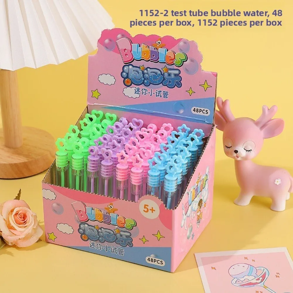 หลอดทดลองน้ำขนาดเล็ก 48 ชิ้น พร้อมไม้เป่าฟองสบู่ ของเล่นพกพา ไม่แตกหัก สำหรับเด็ก กิจกรรมสนุกๆ งานปาร์ตี้กลางแจ้ง ตลาดนัดกลางคืน ของขวัญ