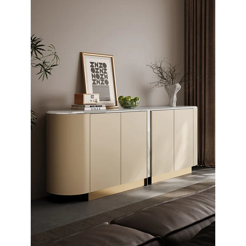 

Боковой шкаф из натурального мрамора, встроенный шкаф для хранения у стены, входная перегородка, хранилище из седельной кожи.