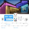 150FT 90LED, 영구 실외 LED 스트립 조명, 72가지 장면 모드를 갖춘 스마트 RGBIC 실외 조명, 정원 마당, IP68 처마 조명 3