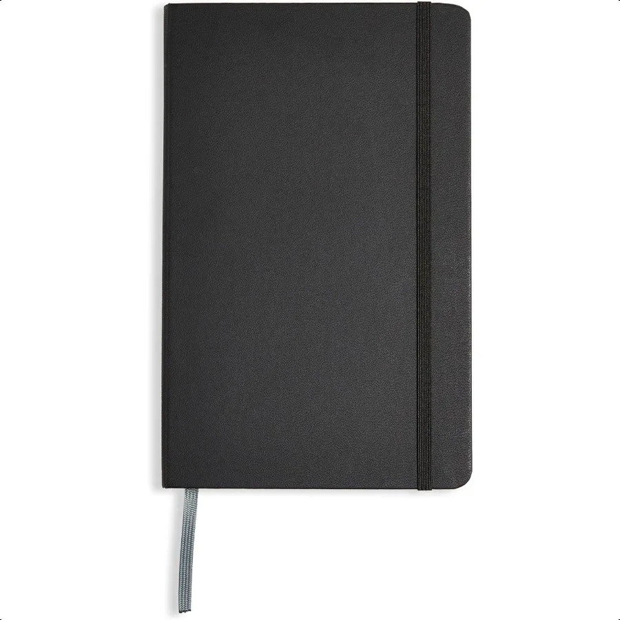 Classic Lined Notebook 240 Pages Hardcover 5 x 8.25Inch Black