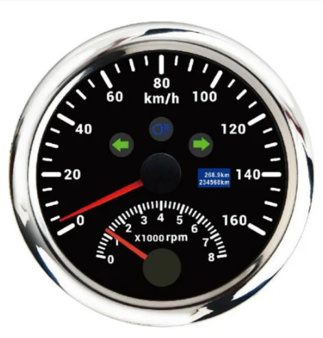 85mm GPS-Tachometer mit Drehzahlmesser 120KM/H 160KM/H 200KM/H für Auto LKW Boot Geschwindigkeitsmesser Kilometerzähler 85MM Halterung Drehzahlsensor 9-32V