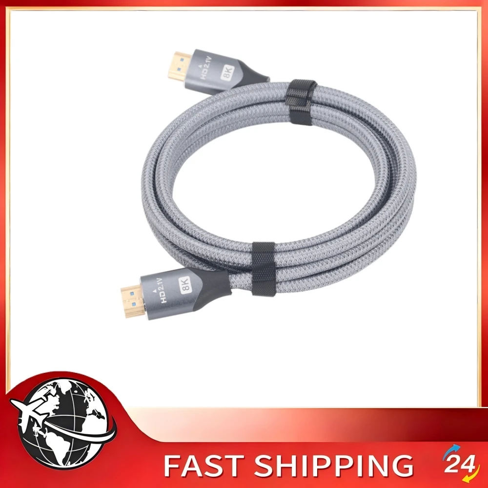 HD Multimedia Interface Cable 6.6ft 8K Supported High Speed Aluminium Alloy HD Cable for TV Computer Monitor High Speed HD Cable