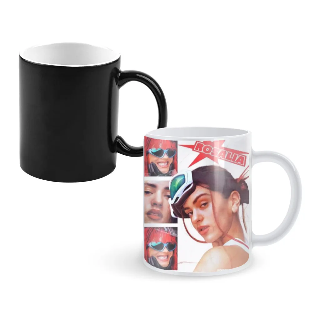 

Singer Rosalia Spanish MOTOMAMI Creativity Change Color Chang mug Ceramic mug Hot Coffee Cup Breakfast Cup mug Friend Gift