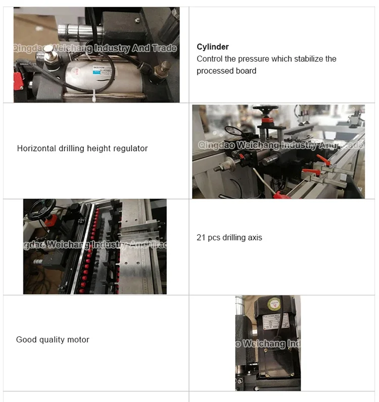 KINGISO Cabinet Multi Bore Machine Double Head Multi Boring Machine Multi Hole Boring Machine