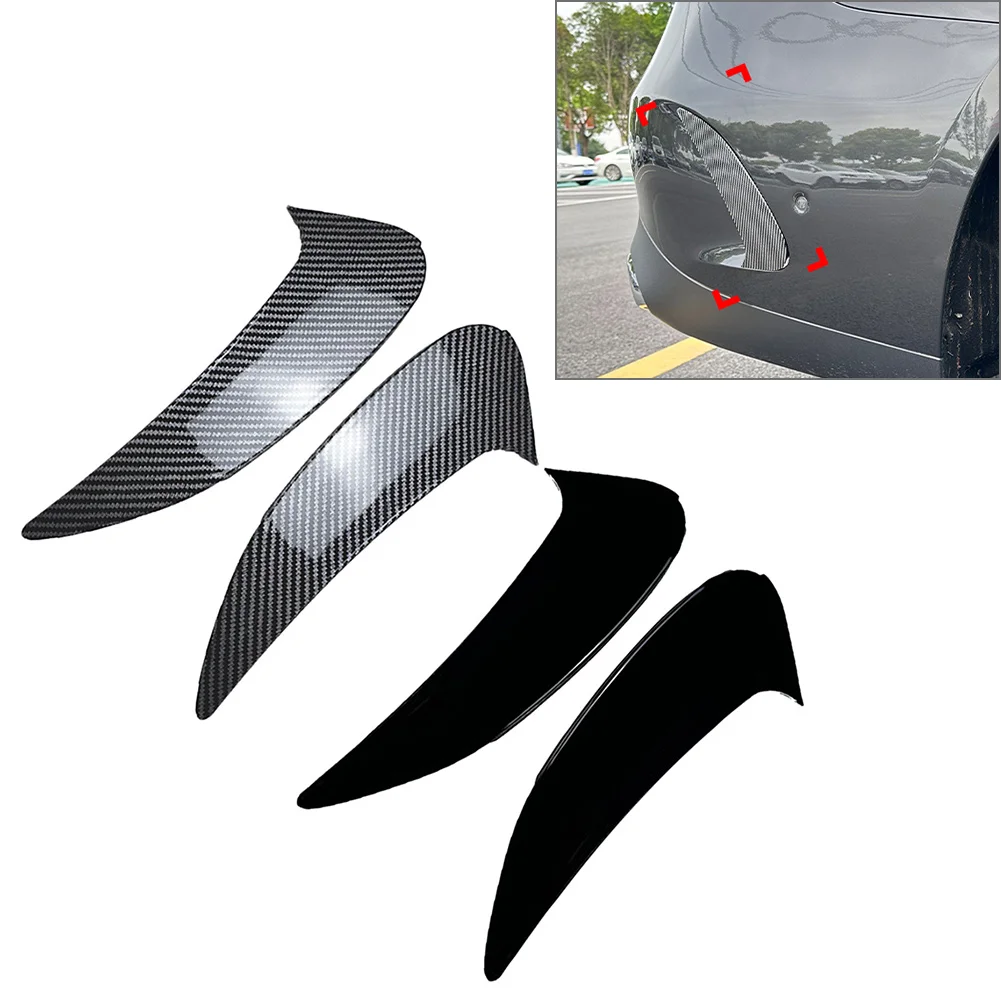 1Pair Car Rear Bumper Side Spoiler Trim Cover ABS Plastic For Mercedes Benz CLE Coupe C236 2024+ Not For GLE53