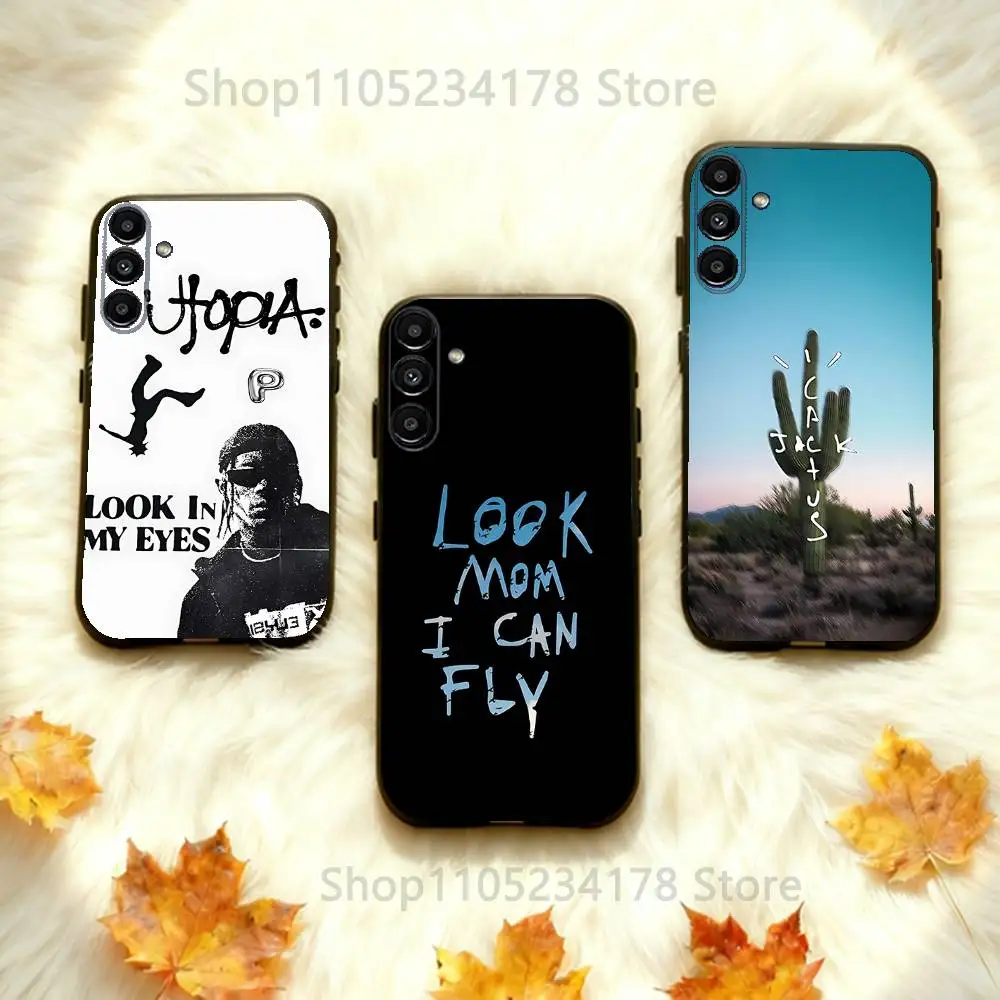 

I Can Fly T-Travis Scott For Samsung Galaxy A73,31,32,72,41,53,52,71,22,5G,Note,J7,8,9 Soft Black Phone Case