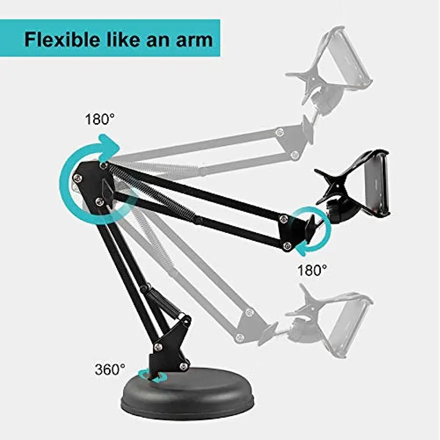 Boom Arm Stand with Base, Flexible Gooseneck, Compatible with Logitech Webcam C922 C920e C920 C270 C925 C930e C922 C920x