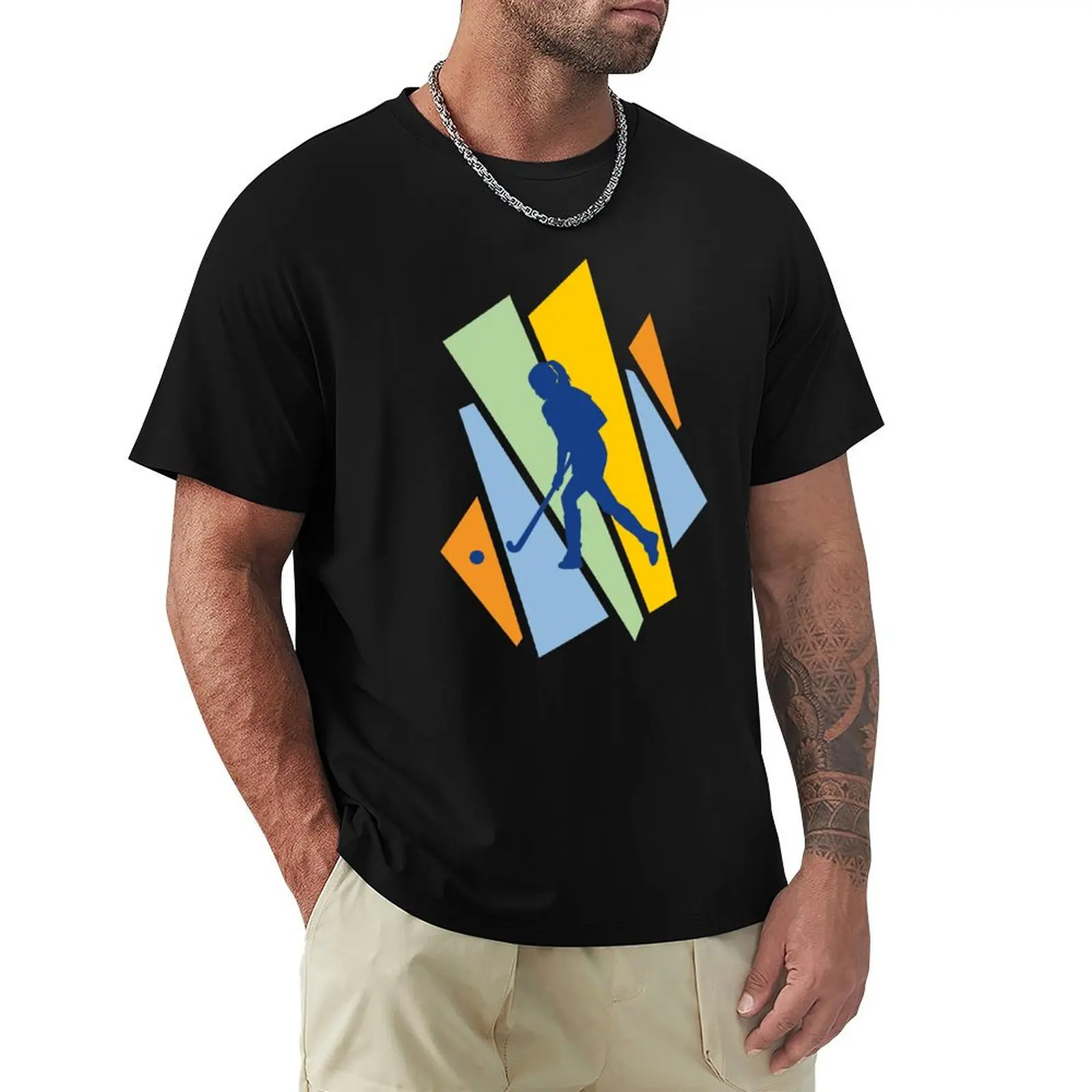 

Field hockey girl blue T-Shirt aesthetic clothes funny gifts heavyweights anime t shirts black t-shirts for men
