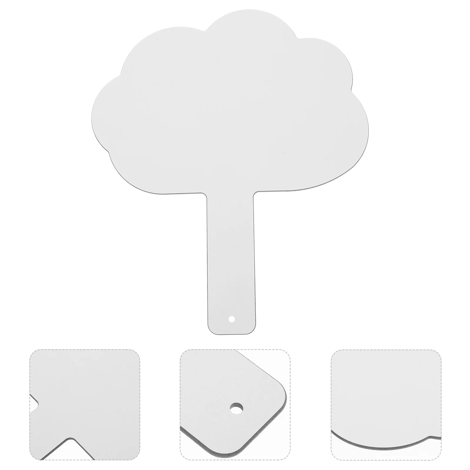 لوحة بيضاء مزدوجة الجوانب مقاس 12 × 8 بوصة مجداف للإجابة على الجفاف أداة تعليمية للفصول الدراسية قابلة لإعادة الاستخدام سبورة بيضاء محمولة باليد لـ #2