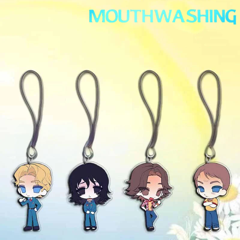 Game Mouthwashing Cosplay Key Chain Acrylic Phone Keychains Cartoon Cute Character Bag Pendant Keyring Accessories Xmas Gift