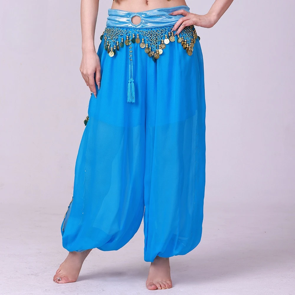 

Dance Performance Suit Dance Trousers Stage Performance Suit Dance Suit Chiffon Bloomers Belly Dance Suit Bottoms Sequined
