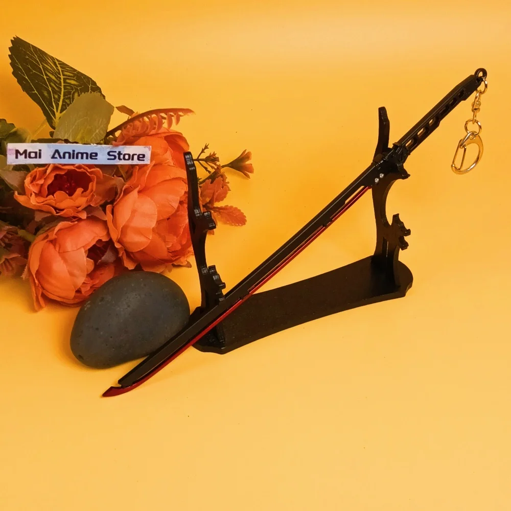 8.6인치 사이버펑크 카타나 실물 크기 일본 카타나 사무라이 금속 블레이드 스틸 애니메이션 나이프 닌자 다마스커스 검 무딘 장난감 선물