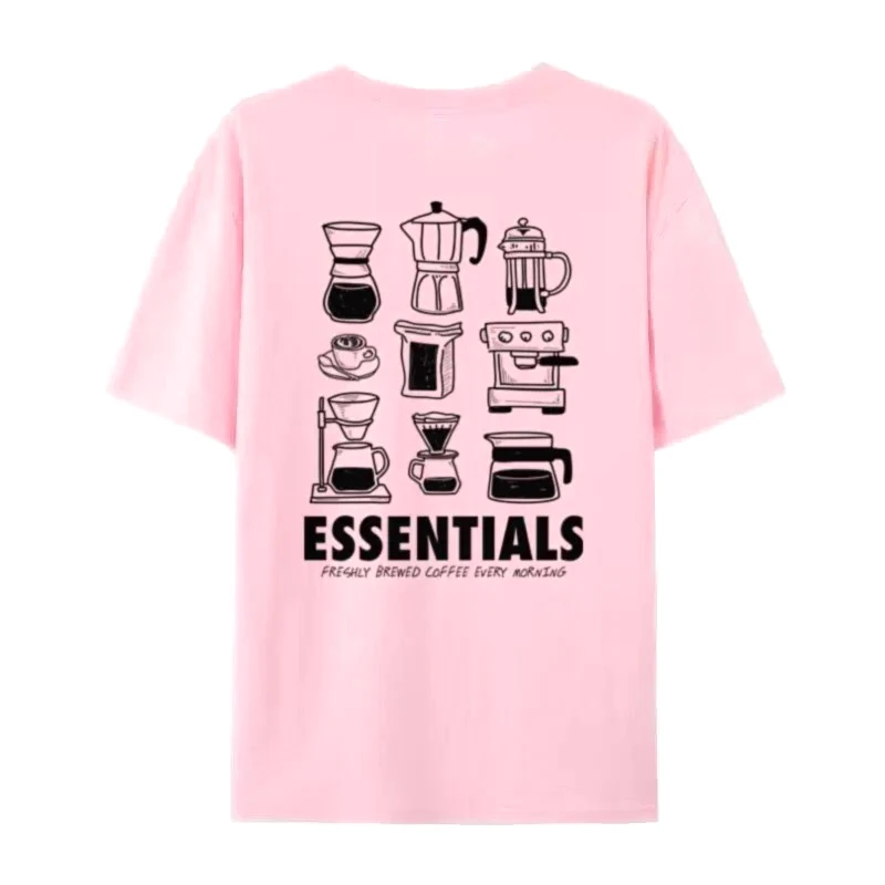 Y2k الشارع الشهير الجرافيك تي شيرت الظهر طباعة الجمالية عشاق القهوة عاشق تي شيرت باريستا قميص المرأة ملابس الصيف الموضة #5