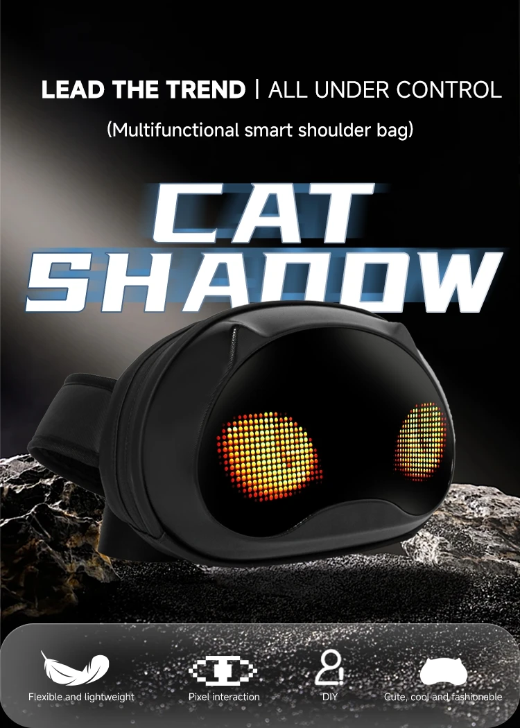 LED Smart Display APP operation Men Chest Bag Motorcycle Cycling Bag Travel Shoulder Bag woman Custom DIY Sport Crossbody Bag