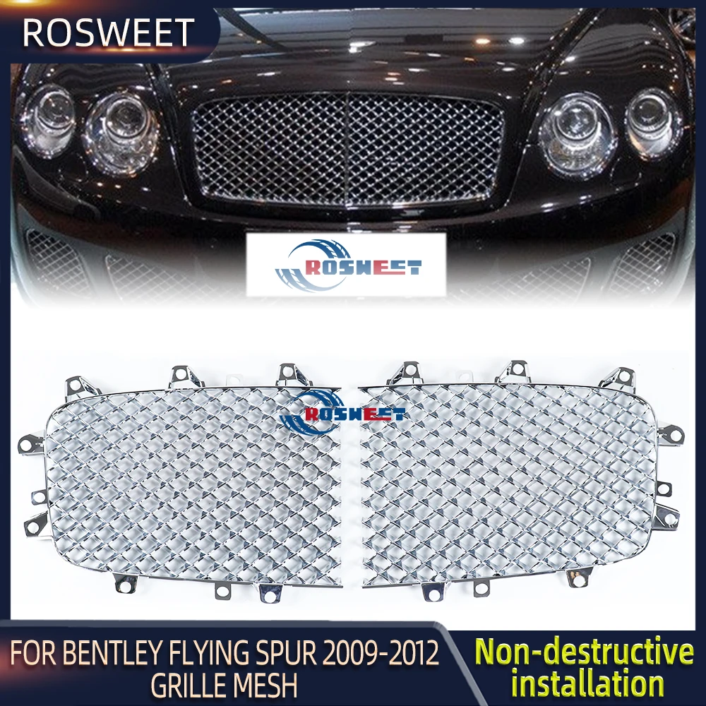 Car Grille Radiator Front Bumper Mesh Racing Grills For Bentley Flying Spur 2009 2010 2011 2012 3W0853683C Auto Accessories