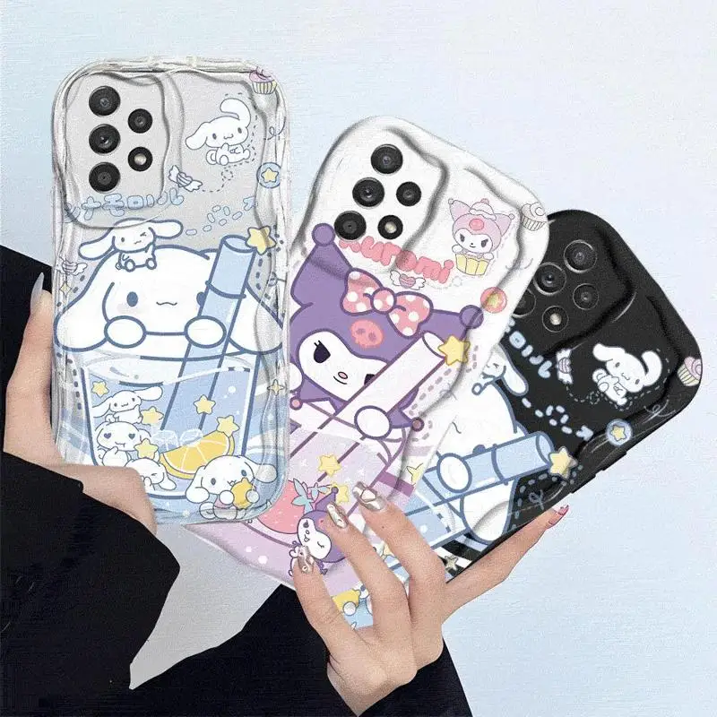 Carino Kuromi Cinnamoroll per Samsung Galaxy A55 A35 A15 A73 A72 A54 A53 A52 A33 A34 A42 A32 A24 A23 A22 A14 A13 A12 5G cassa del telefono