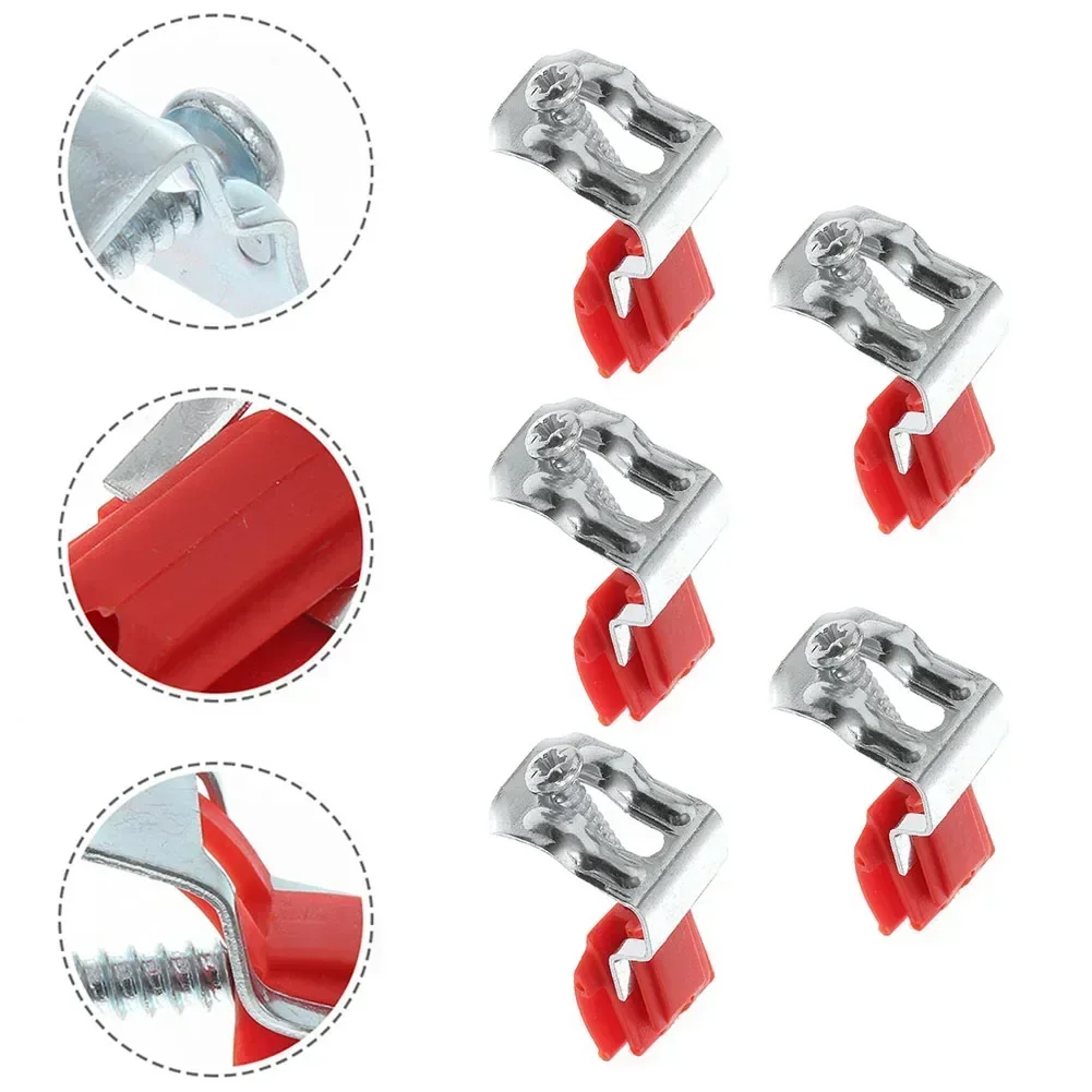 5pcs Sink Clamps Stainless Steel Clips Kitchen Sink Mounting Clip Screw Adjustment Fixing Accessories Bathroom Kitchen Fixtures