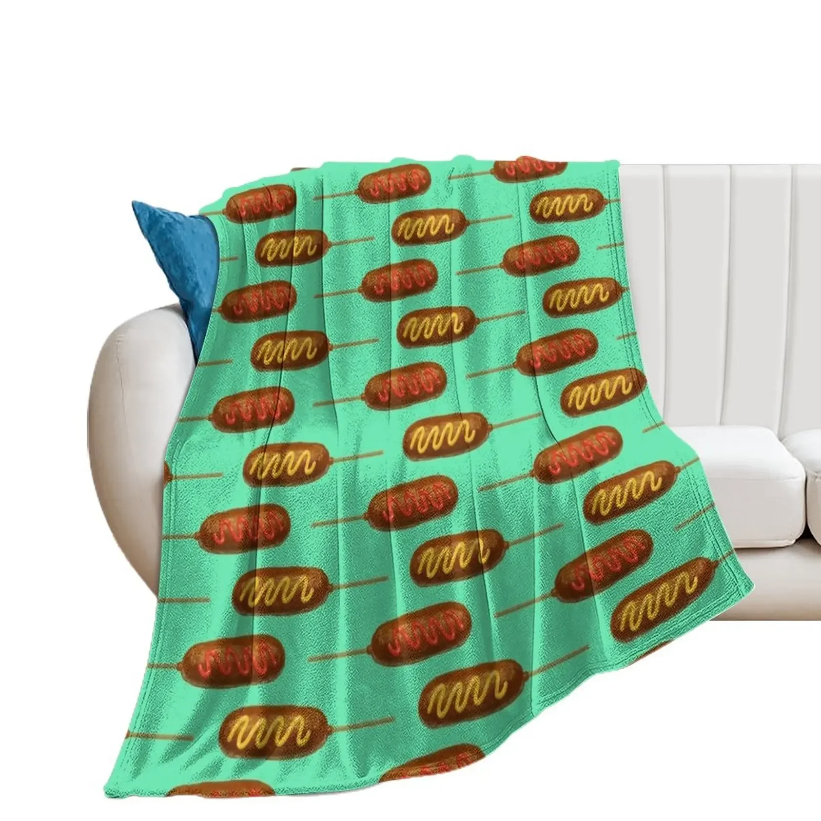 Corn Dogs Throw Blanket Luxury Throw Decoratives Blankets