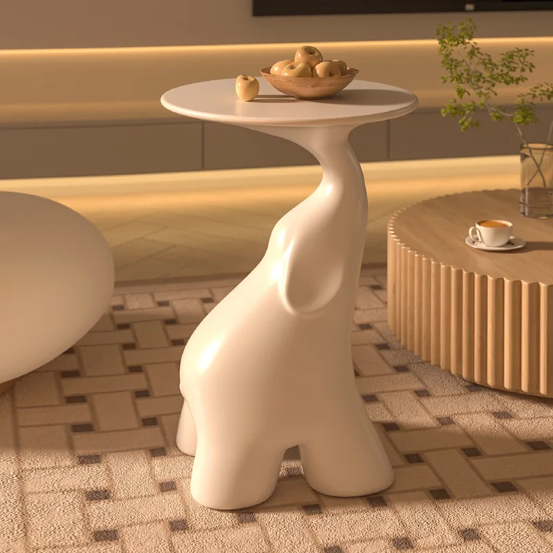 Modern minimalist small elephant edge Italian light luxury creative high-end integrated designer coffee table living room floor