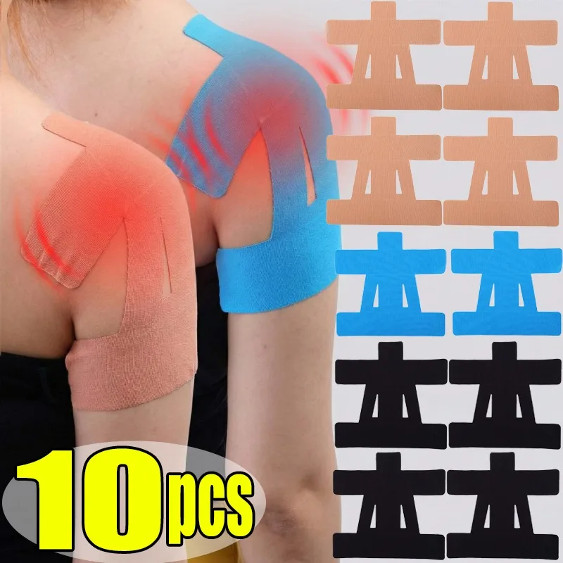 

1/10pcs Shoulder Sports Tape Elastic Tape for Pain Relief Sport Outdoor Waterproof Breathable Tapes for Men Women DIY Accessorie