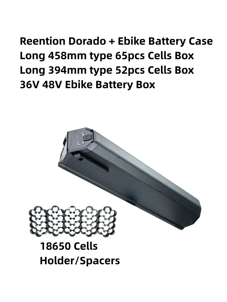 AliExpress Dsaikl Reention Dorado Plus Ebike Battery Box 65 52 pcs 18650 cells 36v 48v E-bike Battery Box with Cells Spacers Dorado Battery Case