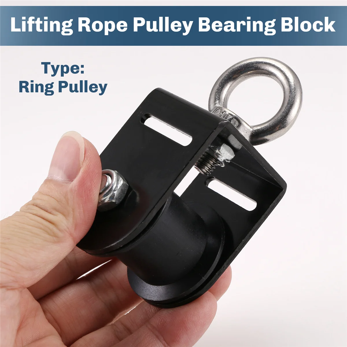 A71P رفع بكرة الحبل تحمل كتلة بكرة عجلة المحمولة الثقيلة كتم الأسطوانة لتقوم بها بنفسك معدات تمارين الصالة الرياضية بكرة حلقة #4