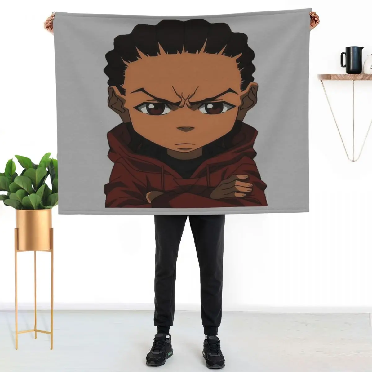 The Boondocks Huey Throw Blanket Luxury Throw Luxury Thicken For Baby Sofa Quilt Custom Softest Blankets