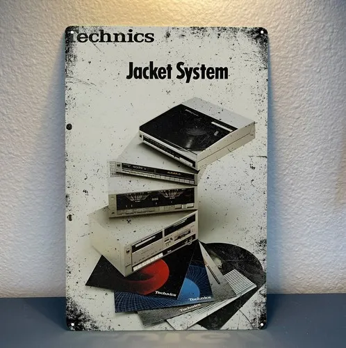 Technics Jacket System Vintage Stereo Hi-Fi Metal Poster - Tin Sign