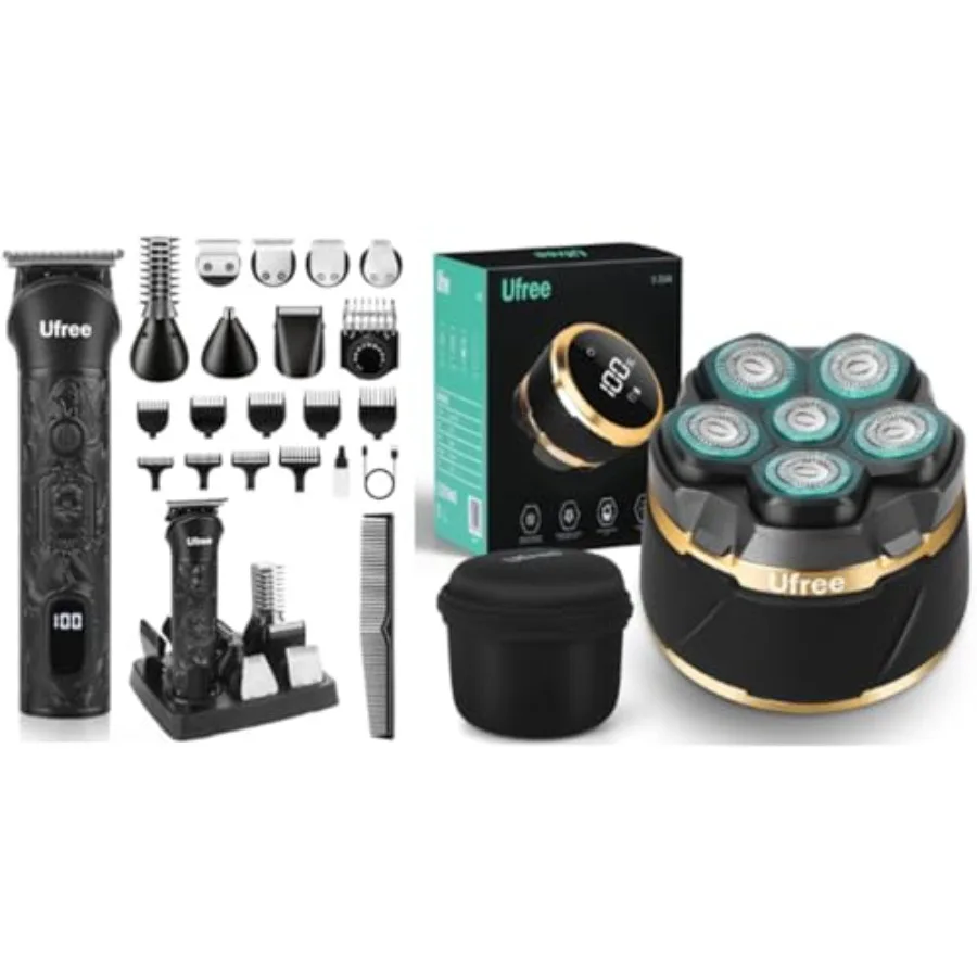 

Универсальный комбинированный комплект Ufree: триммер 7-в-1 и набор бритв с 6D-головкой