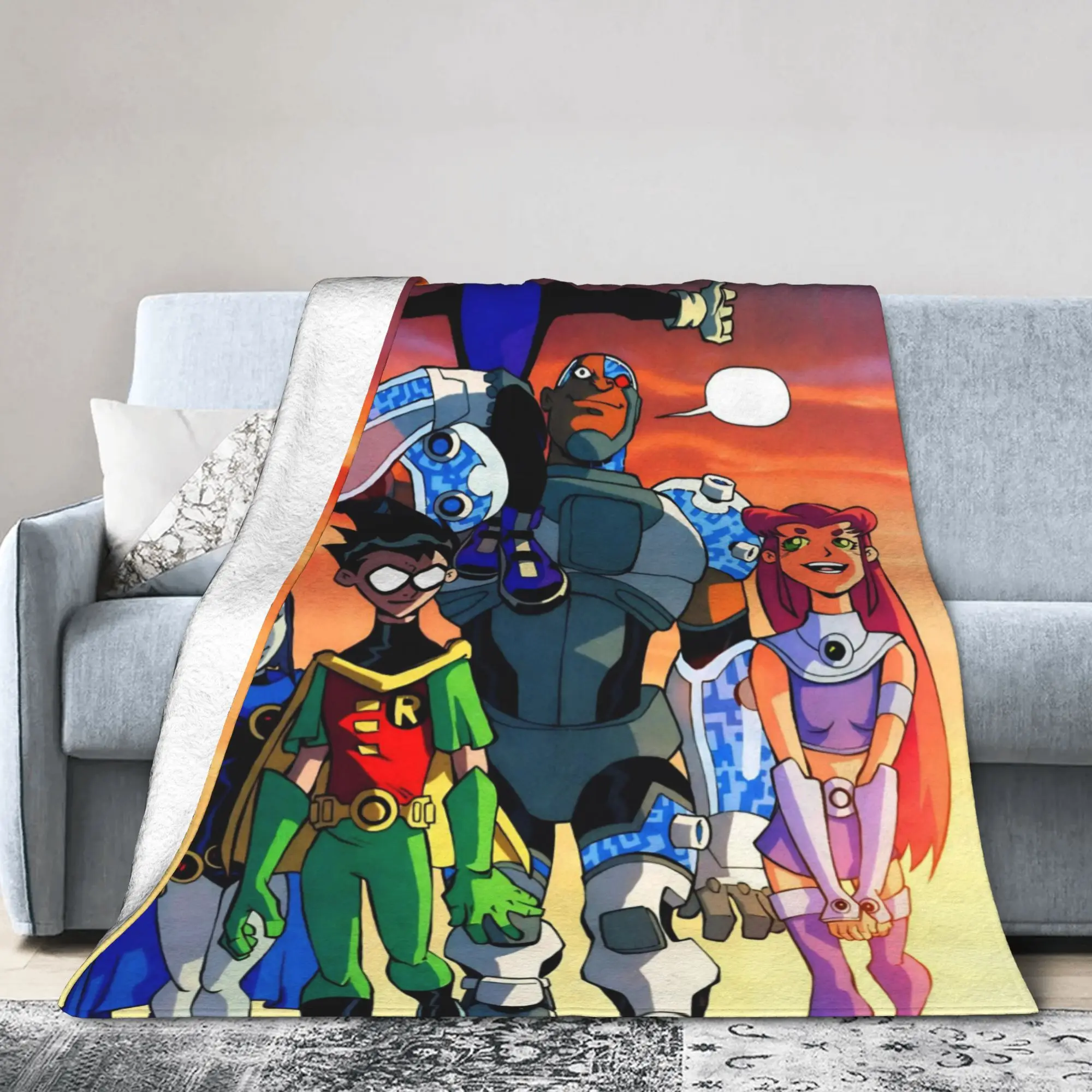 Teens-Go Cartoon Blanket Flannel All Season Anime  Multifunction Super Soft Throw Blankets for Bed Car Quilt
