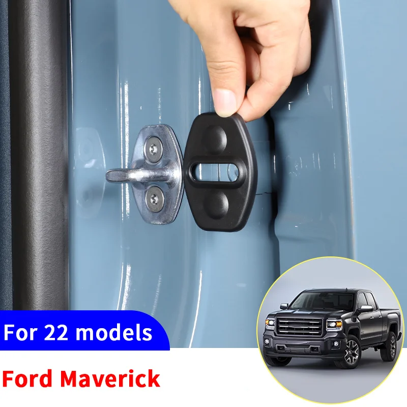 For 2022 Ford Maverick door limiter cover car ABS interior accessories door lock cover anti-abnormal sound and anti-rust 2