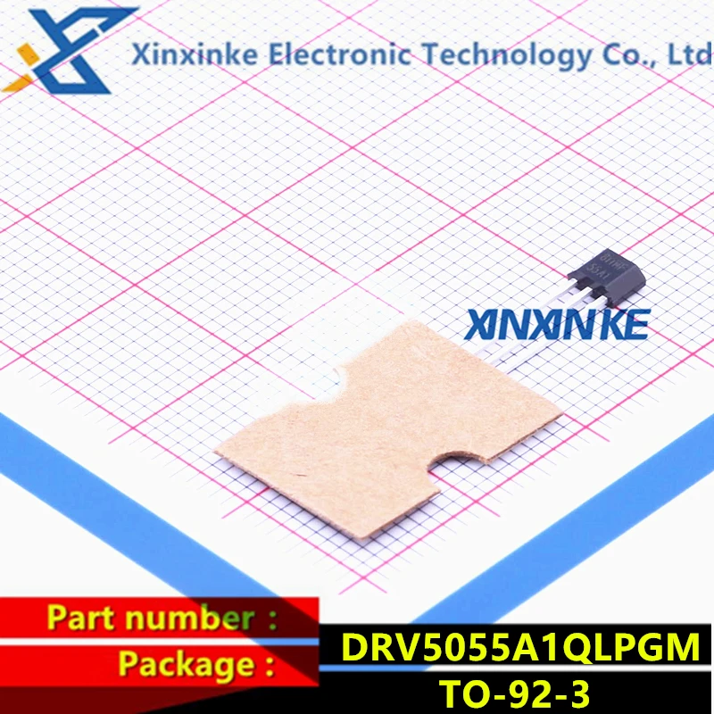 DRV5055A1QLPGM 55A1 TO-92-3 Board Mount Hall Effect / Magnetic Sensors Ratiometric linear hall effect sensor with analog output