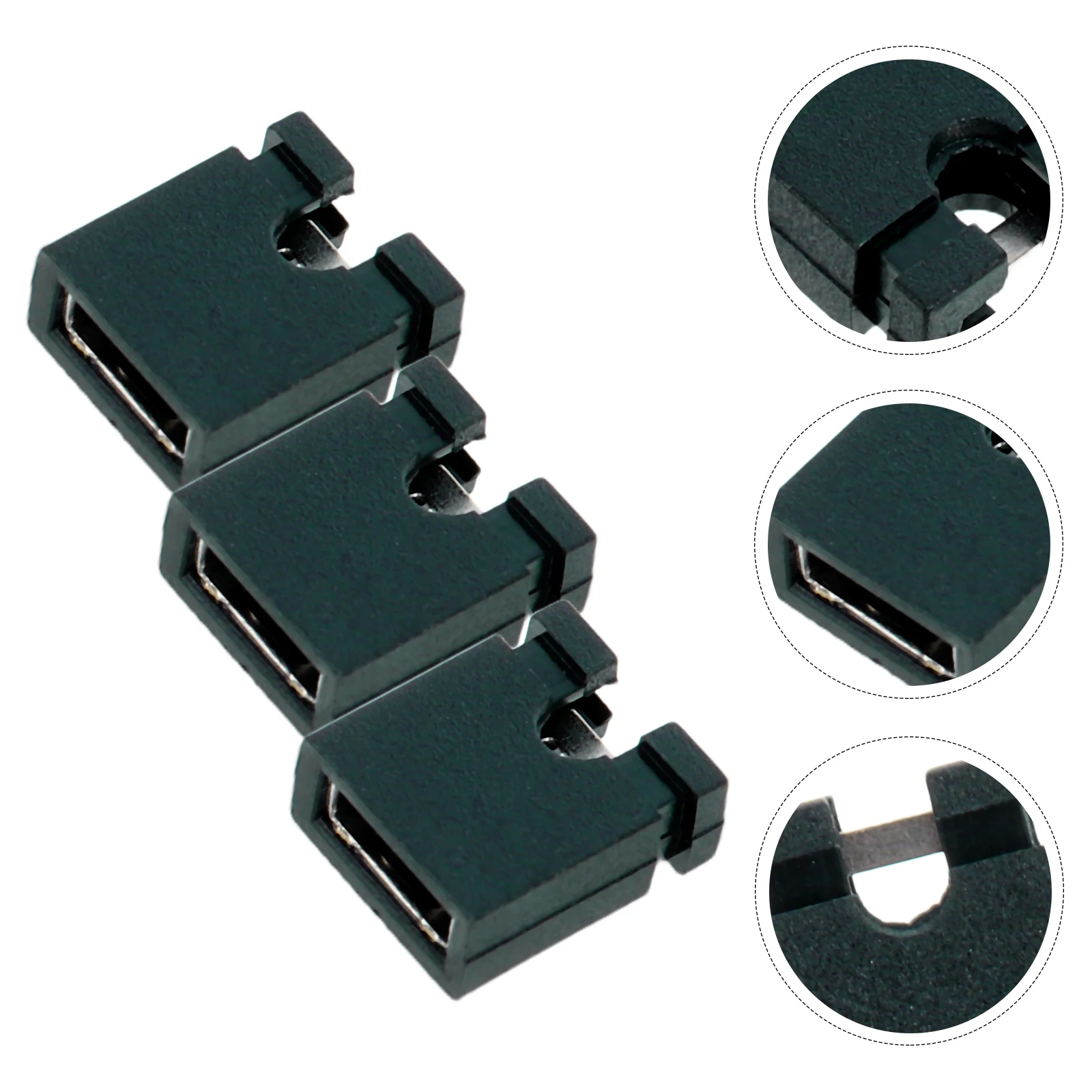 

100pcs Black Jumper Caps 2.54Mm Circuit Testing Short Circuit Connection Blocks Mini Jumper Cap Set For Motherboard Breadboard