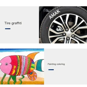 1/4 adet beyaz kalem seti boyama devam ederek ahşap kaya plastik deri cam taş metal tuval seramik derin delik işaretleyici 0.7 mm Yanan kalemin 6 büyük satışı-no. 4