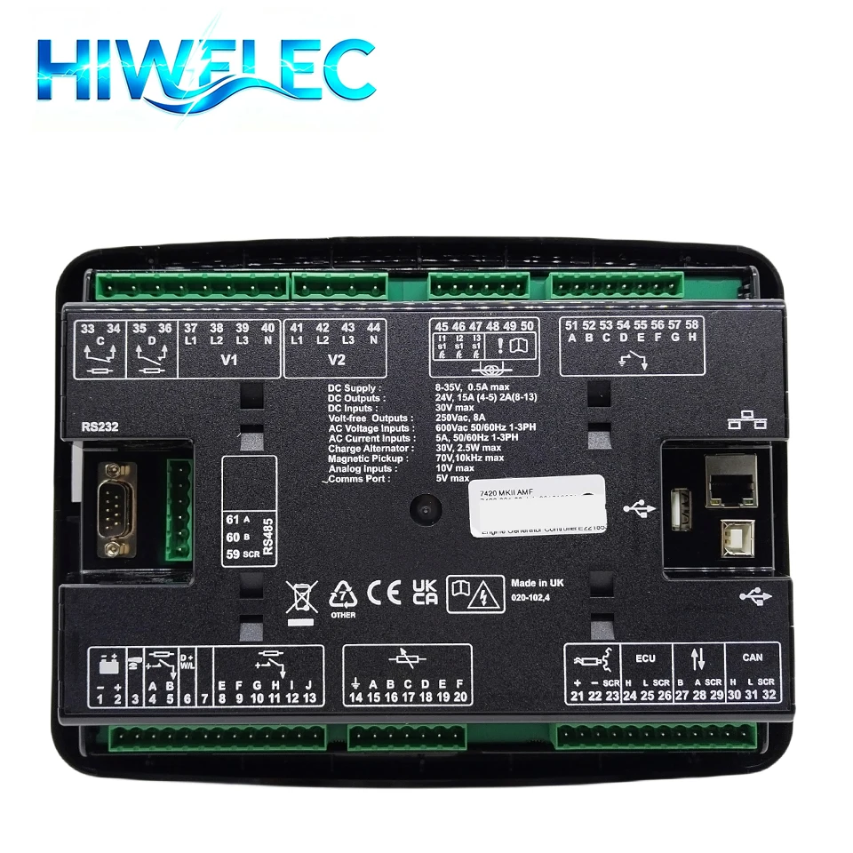 Auto Mains (Utility) Failure Control Module 7420 MKII Original 7420 Diesel Generator Set Controller