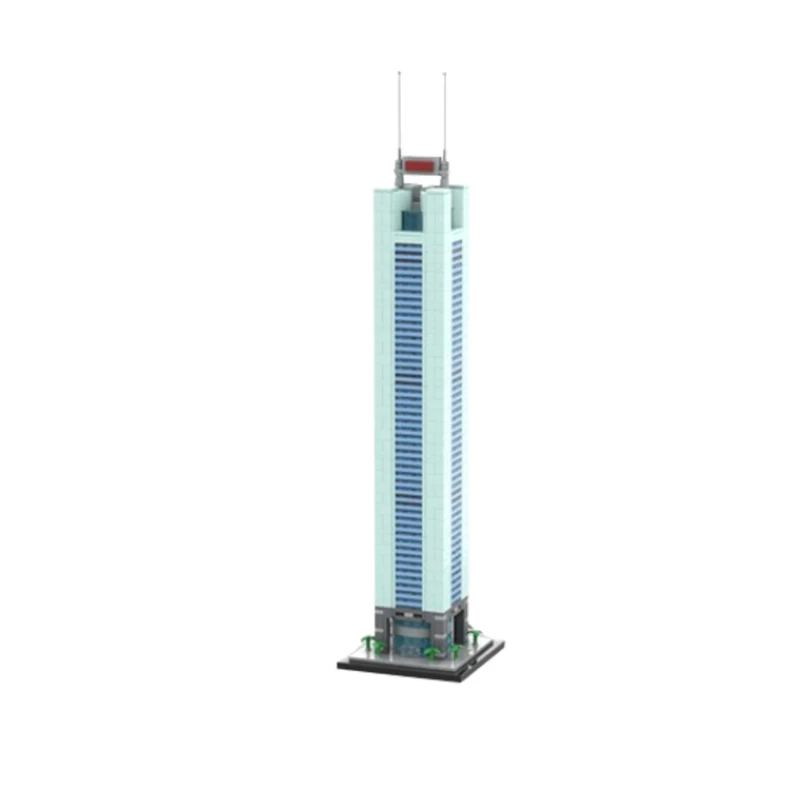 MOC-181665 Guangzhou CITIC Plaza Small Grain Building Block 1:800 scala Urban Street Scene modello architettonico giocattolo