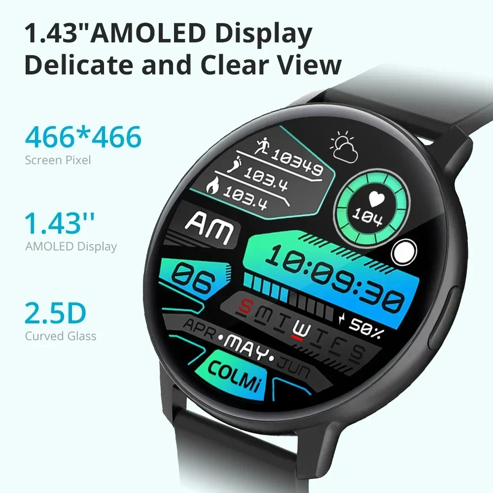 2025 New I31 Smartwatch 1.43'' AMOLED Display with Always-on Feature, 100 Sports Modes  (Suitable for Men & Women)