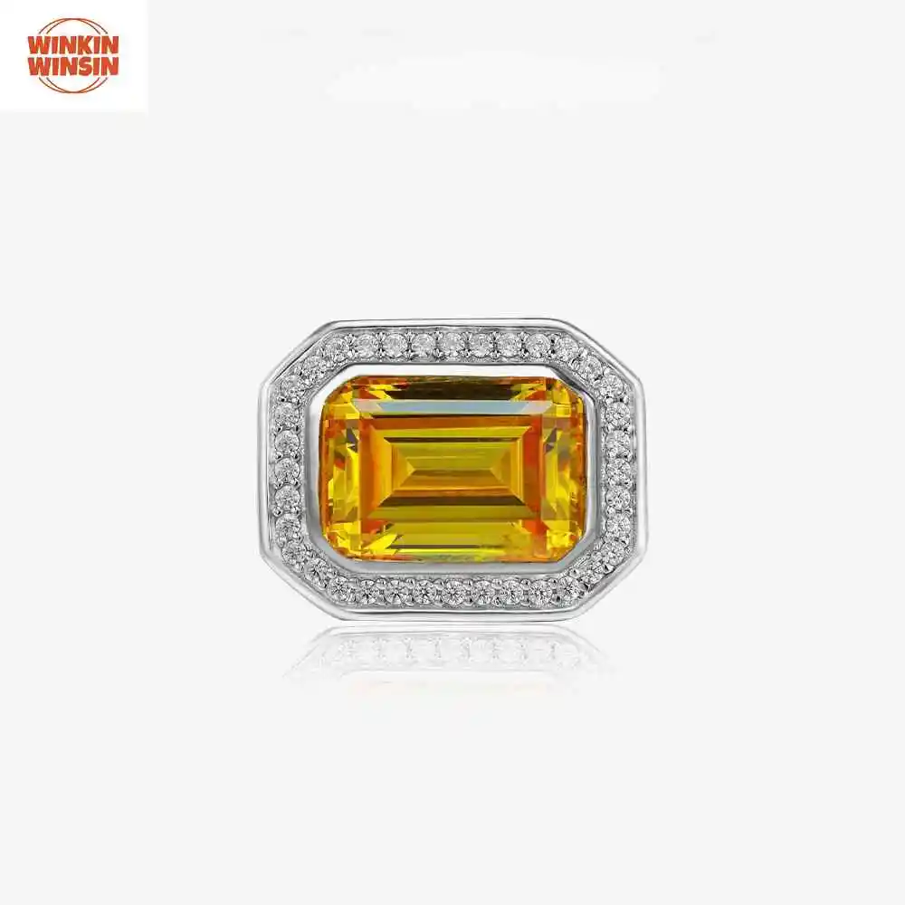 

Winkin Winsin Elegant Minimalist European And American Vintage Golden 14 Carat High Carbon Diamond Ring