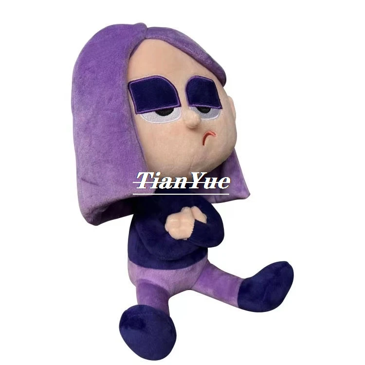 لطيف Duolingo زنبق الأرجواني الشعر فتاة لينة محشوة دمية الأطفال هدية عيد الميلاد لعبة 25 سنتيمتر