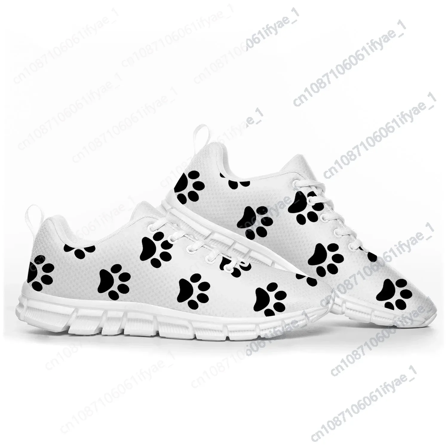 

Dog Paw Print Pet Dog Sports Shoes Mens Womens Teenager Kids Children Sneakers Casual Custom High Quality Couple Shoes White